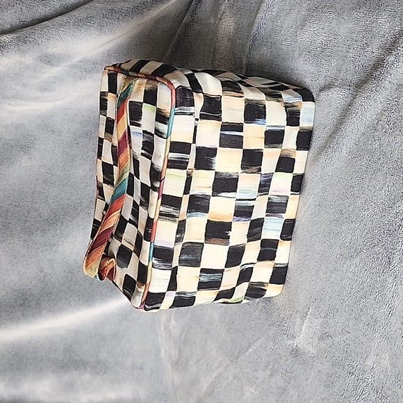 MacKenzie Childs Courtly Check Train Case - Picture 1 of 11
